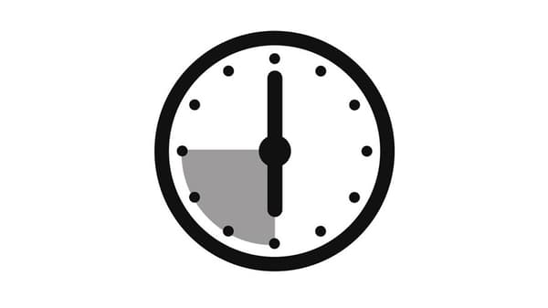Pittogramma con orologio.