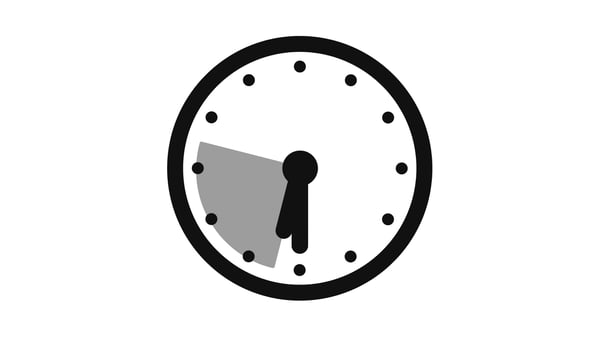 Pittogramma con orologio.