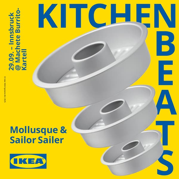 Plakat zum Kitchen Beats Event in Innsbruck am 19.9.25.