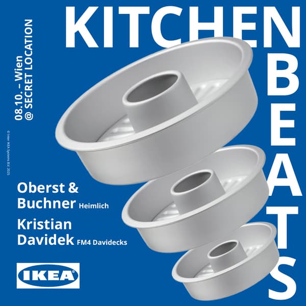 Plakat zum Kitchen Beats Event in Wien am 08.10.25.