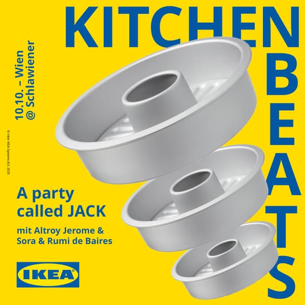 Plakat zum Kitchen Beats Event in Wien am 10.10.25.