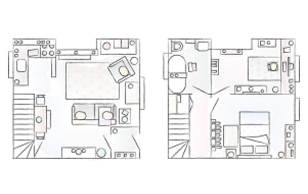 Plan de la maison d’Amanda.