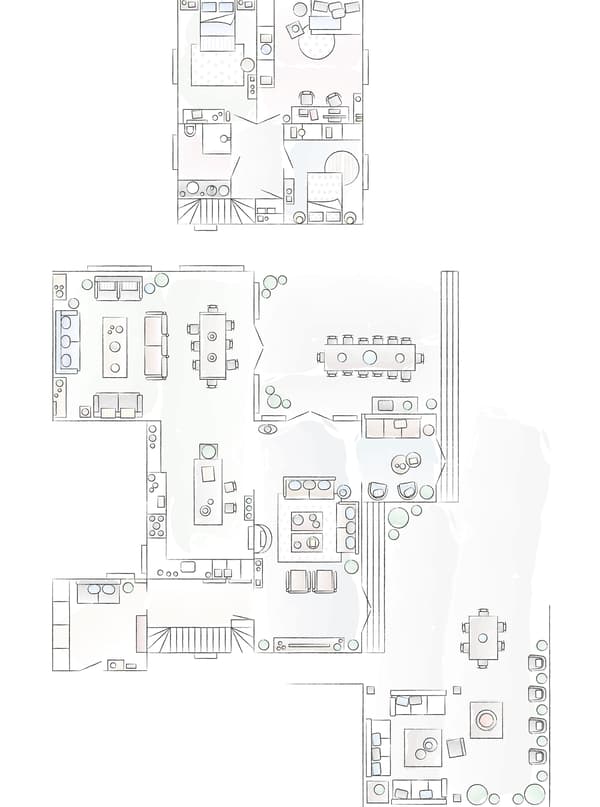 Plan de la maison d’Anita et de Stig.