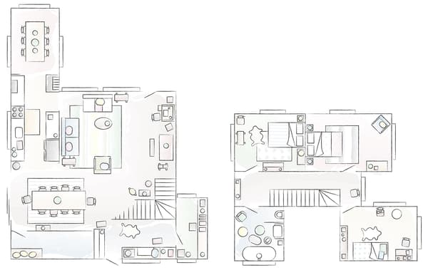 Plan de la maison d’Arno
