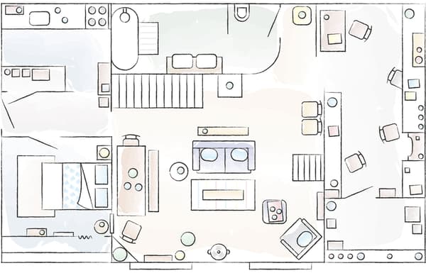 Plan de la maison de Jess et Simon