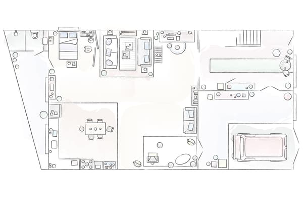 Plan de la maison de Kyra et Dave.