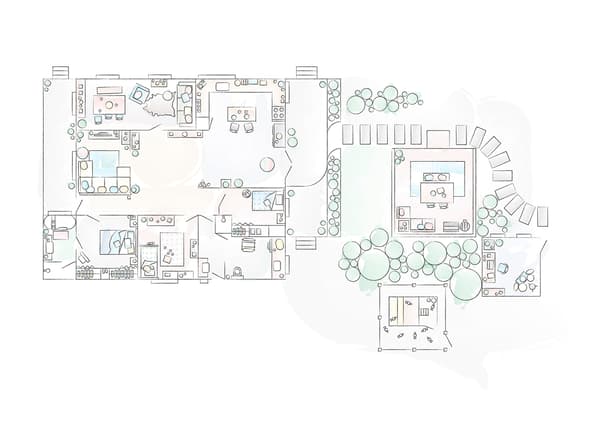 Plan de la maison de Nici.