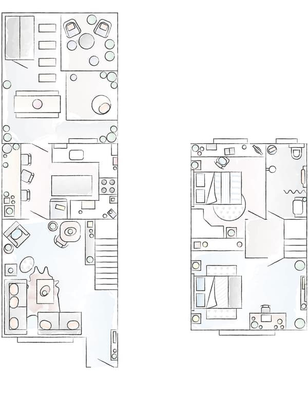 Plan de la maison de Pati.