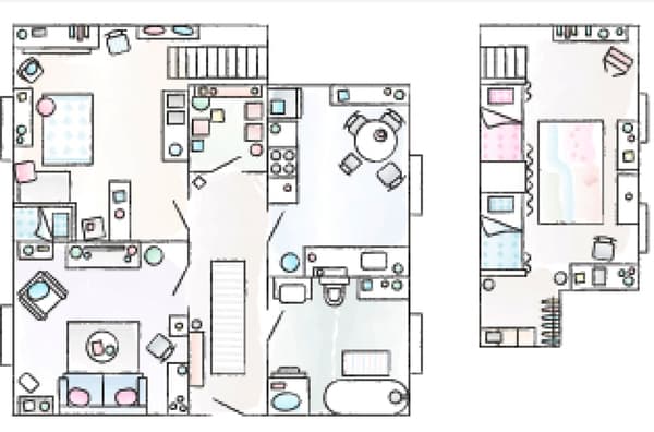 Plan de la maison de Sylke.