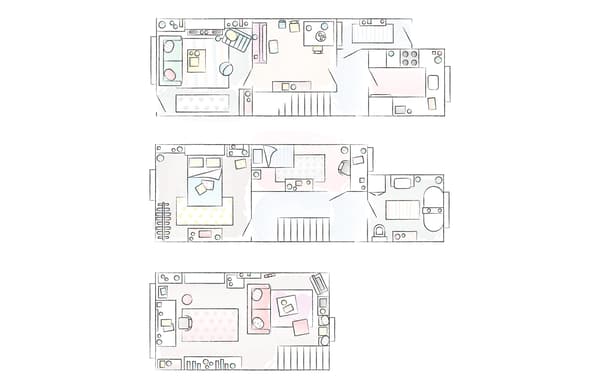 Plan de la maison de Toni.