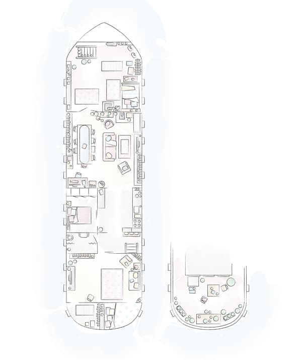 Plan de la péniche de Gareth.