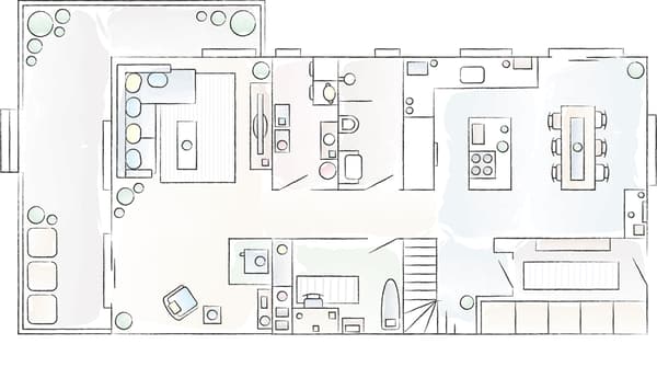 Plan de l’appartement de Julia et Christian.