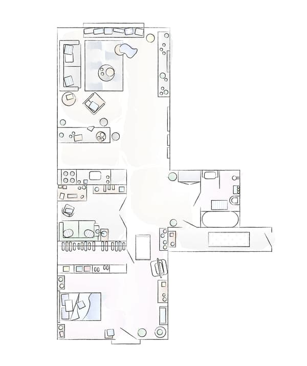 Plan de l’appartement de Katarzyna et de Mikolaj.