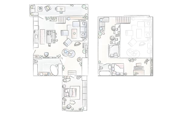 Plan de l’appartement de Konstancja et Jurij.