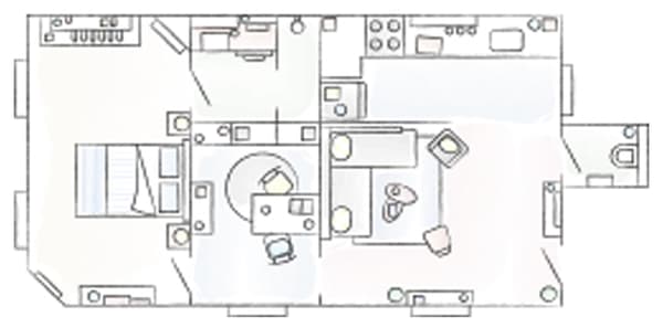Plan de l’appartement de Stéphanie et Patricia.