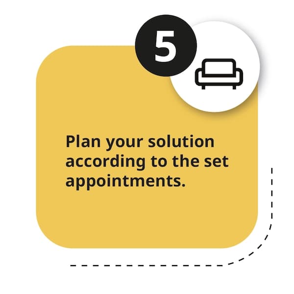 plan your solution according to the set appointments
