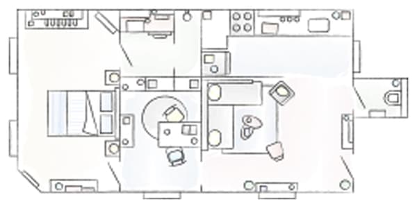 Planimetria dell’appartamento di Stéphanie e Patricia.