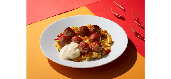 Plant ball with yangnyom cheese sauce