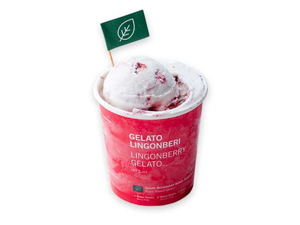Plant-based Lingonberry Gelato