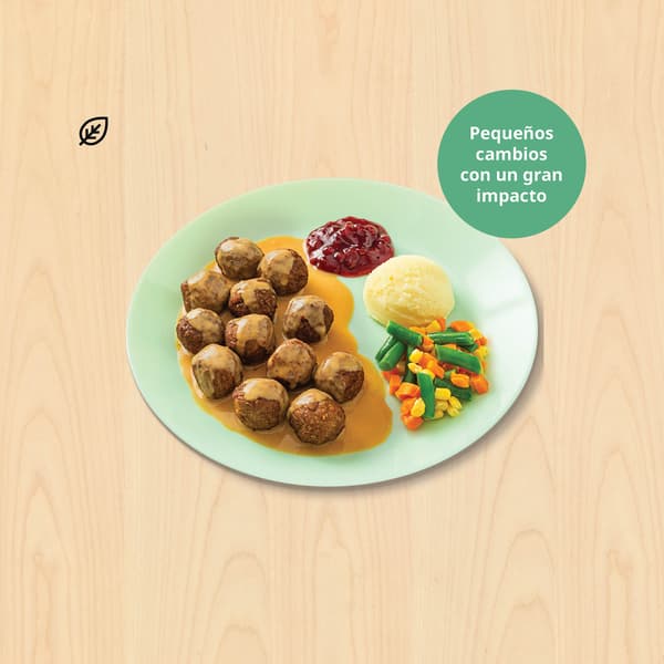 Plantbullar 12pc

Albóndigas de proteína vegetal 12pc

$ 79

Con puré de papa, mermelada de arándano sueco y vegetales.
