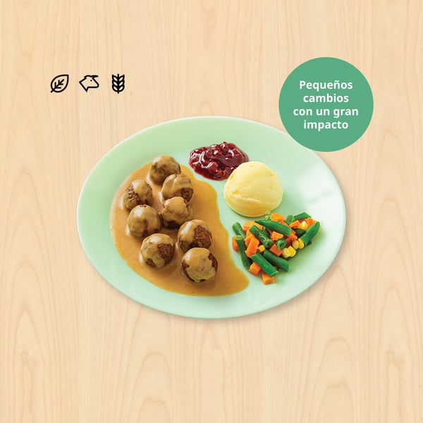 Plantbullar 8pc

Albóndigas de proteína vegetal 8pc

$ 69

Con puré de papa, mermelada de arándano sueco y vegetales.