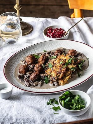 PLANTBULLAR mit Pilz-Maronen-Ragout @klara_and_ida