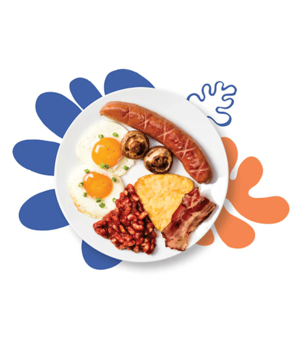 plate with breakfast