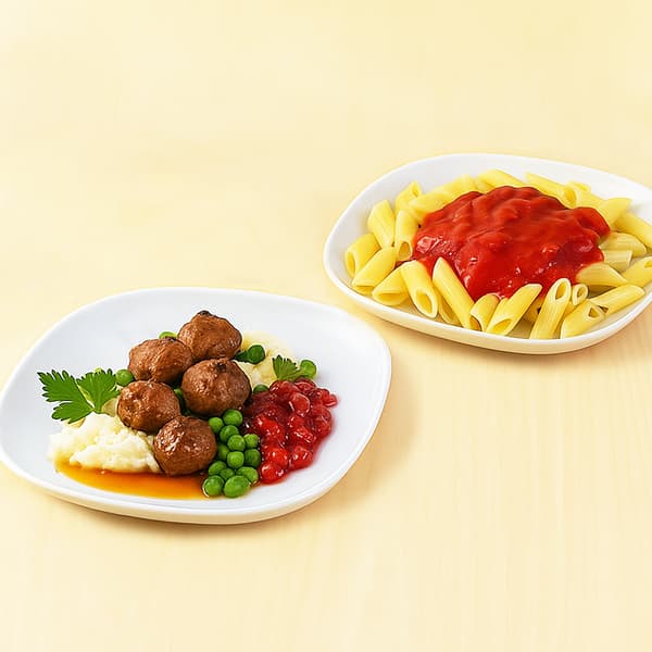 Platos principales del menú infantil.