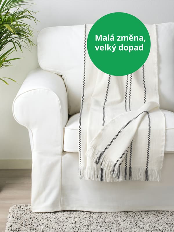 Pléd STINAMAJ vyráběná z obnovitelných bavlny.