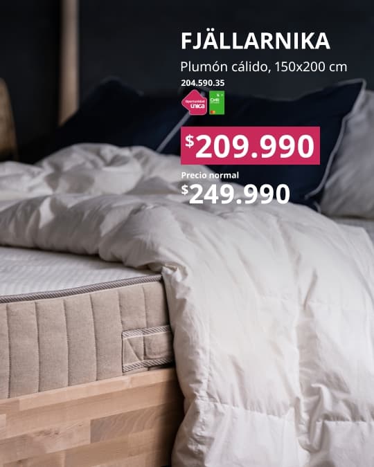 Plumón blanco FJALLARNIKA con precio especial con CMR