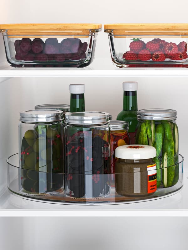 Poháre s potravinami na otočnom tanieri KLIPPKAKTUS.