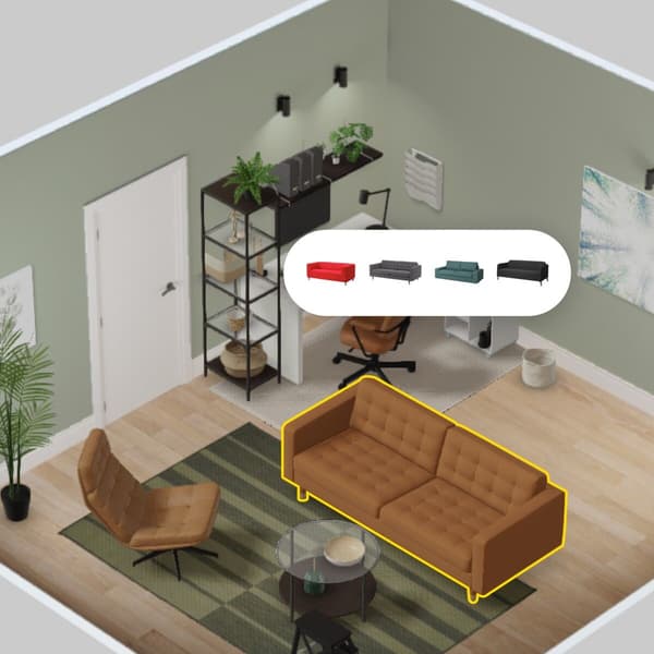 Pokój dzienny plnowany w IKEA Kreativ.