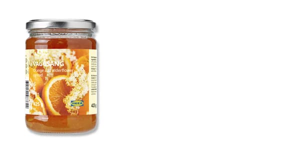 Pomerančovo-bezinková marmeláda ve sklenici