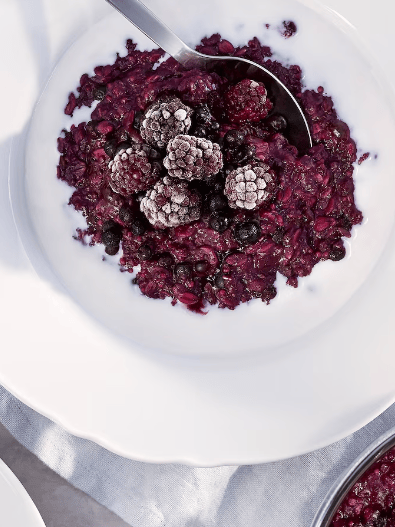 Porridge mit Blaubeeren