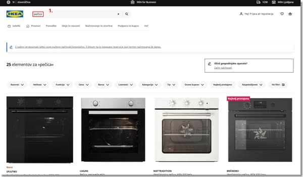 Posnetek strani s prikazom postopka.