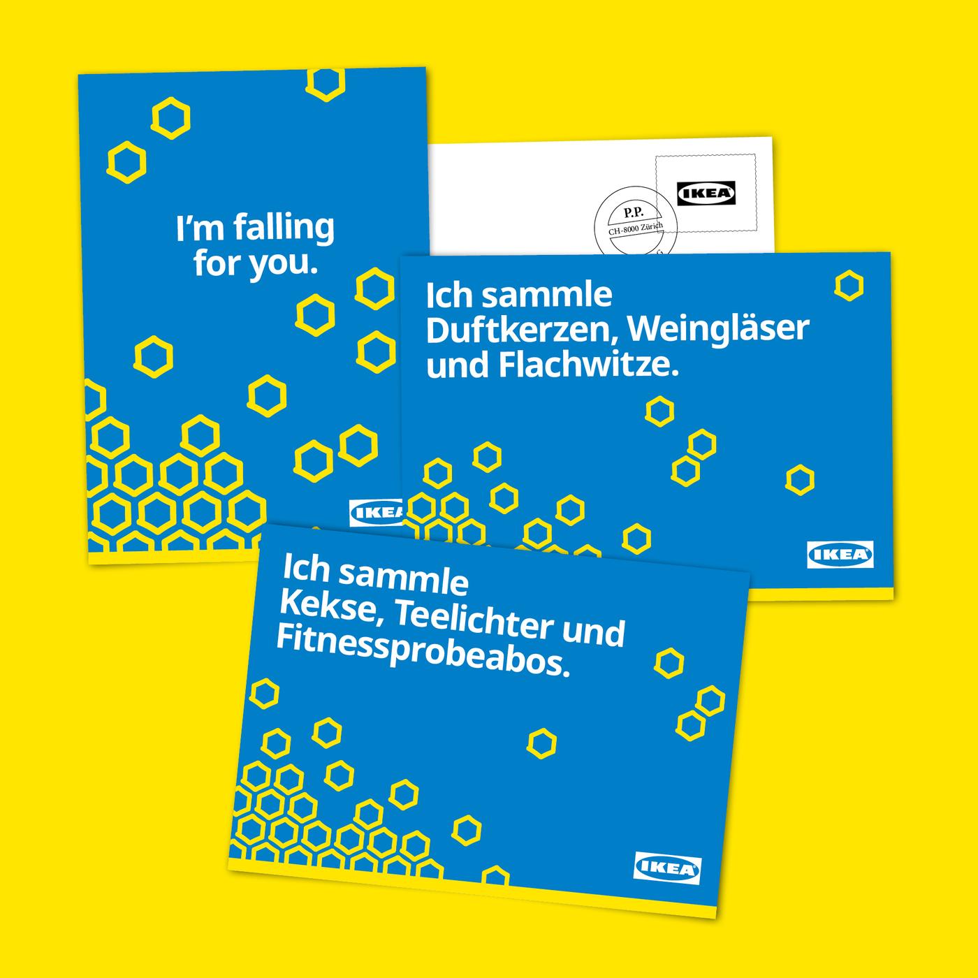 Postkartenmotive der IKEA Family Postkarten mit verschiedenen Sujets zum Treuebonus von IKEA Family.