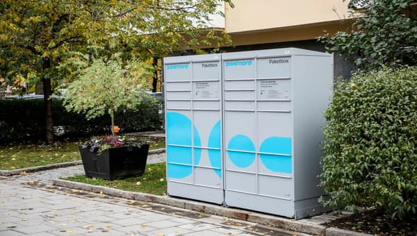 PostNord parcel pick-up point.