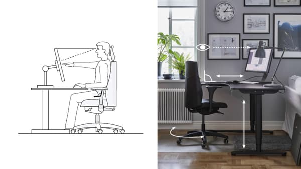 Posture work from home – sitting.