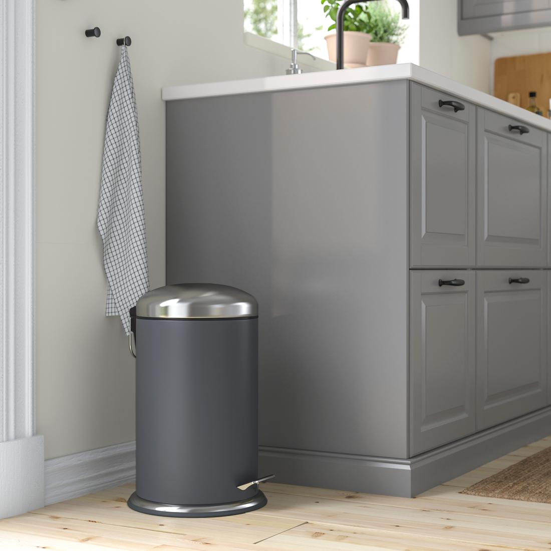 poubelle 12L gris foncé