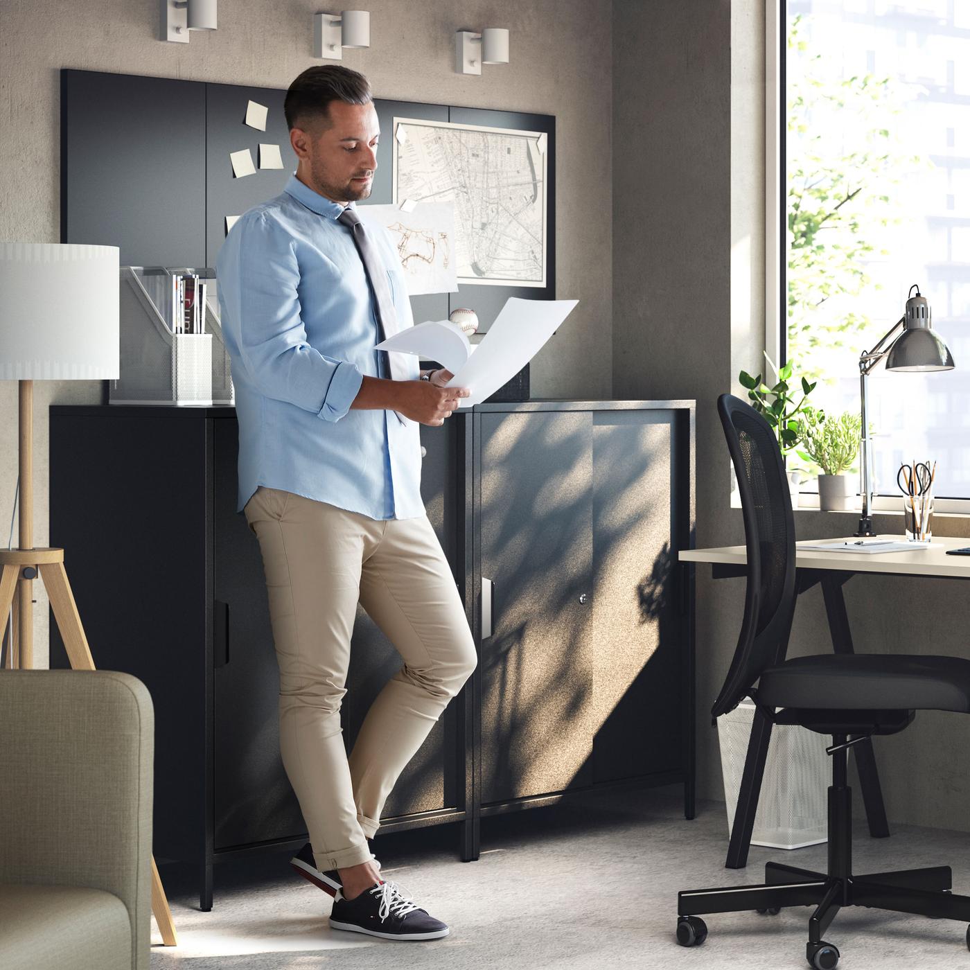 1/22まで IKEA 作業テーブル グレイ ワークデスク｜IKEA【公式】家具・インテリア雑貨通販 - IKEA