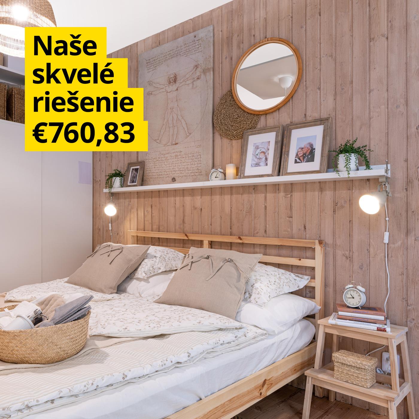 Premyslená spálňa pre milovníkov odpočinku.