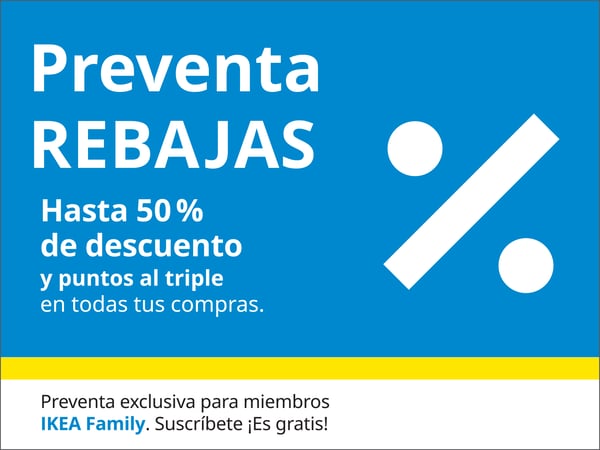 Preventa REBAJAS hasta 50% de descuento y puntos al triple en todas tus compras. 