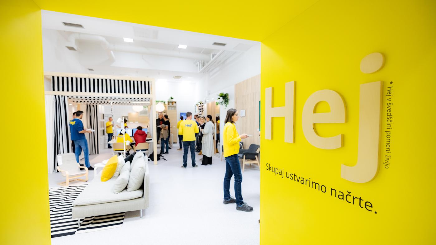 Prikaz notranjosti Studia za načrtovanje in naročanje IKEA Maribor