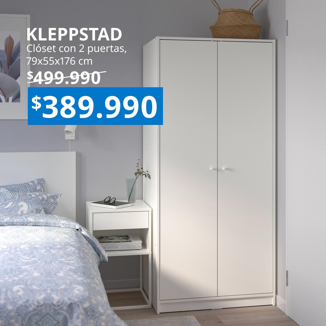 Producto del mes KLEPPSTAD, clóset con 2 puertas con precio especial durante octubre.