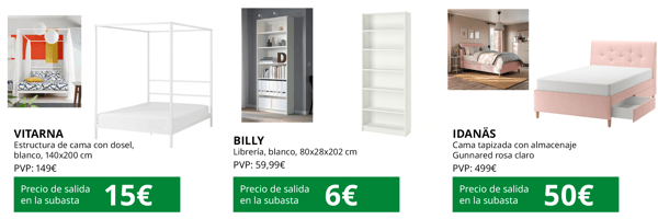 Productos subasta