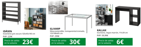 Productos subasta