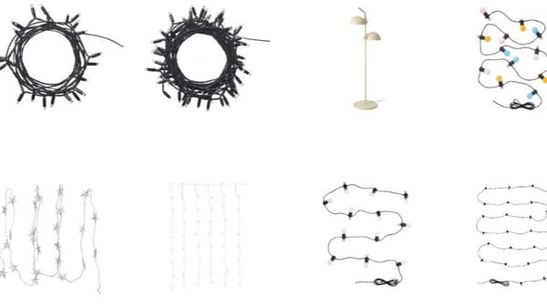 Produktbild i form av kollage som visar alla de olika LED-lampor som återkallas av IKEA.