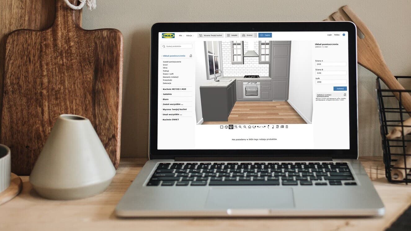 Otwórz projekt i dowolnie edytuj kuchnię