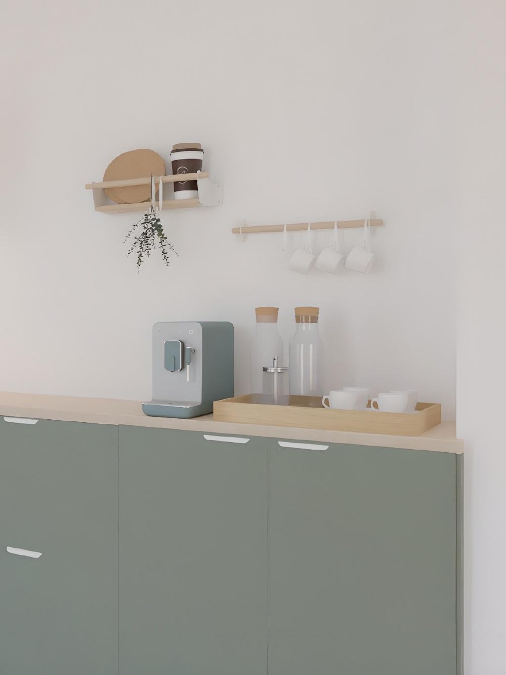 projeto de Design de interiores de cozinha METOD com frentes verdes