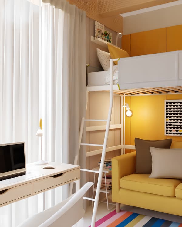 Projeto Design de interiores: quarto organizado - IKEA